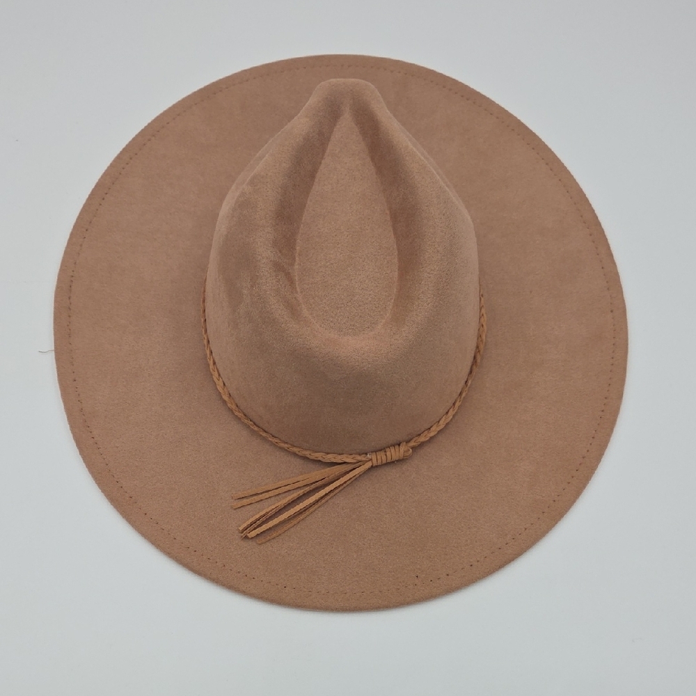 Stylish Tan Wide-Brim Hat - Picture 2 of 5